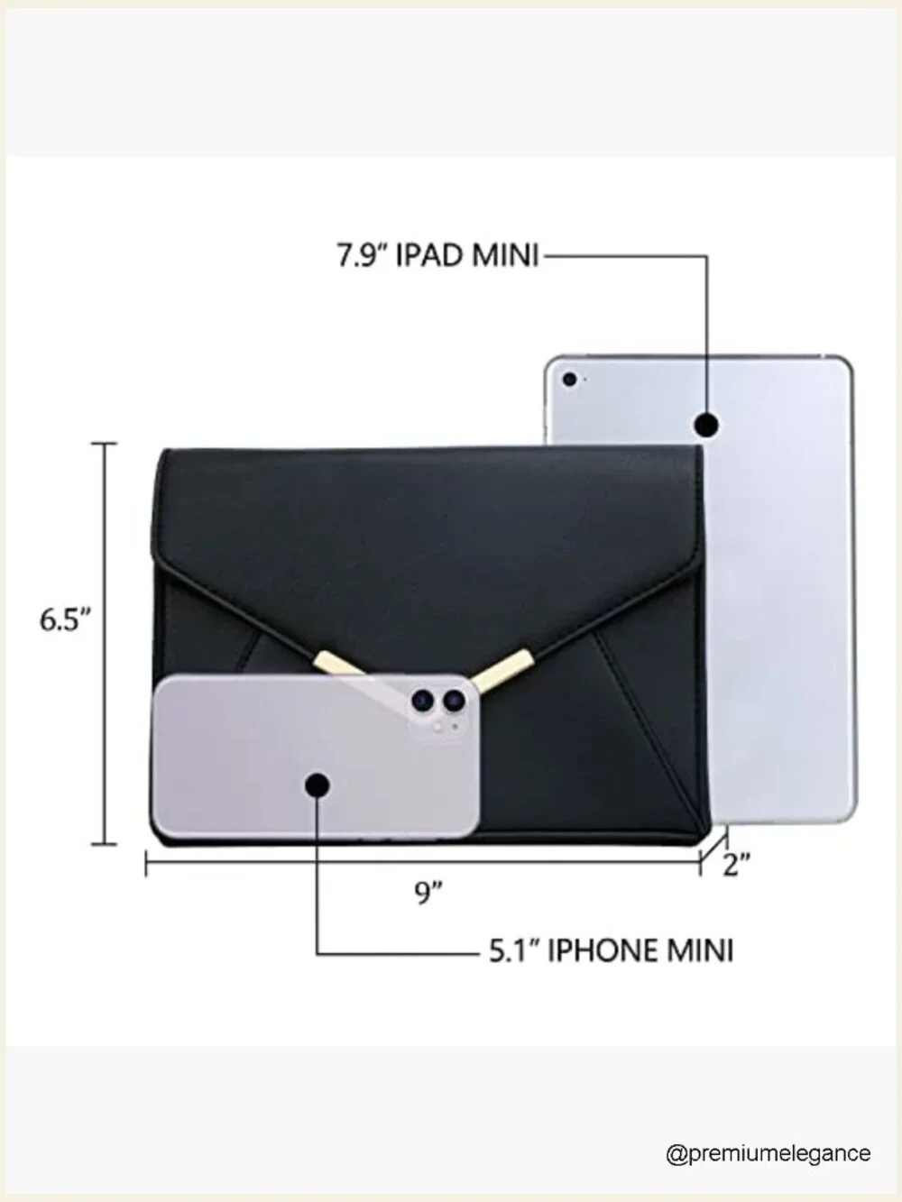 Faux Leather Evening Envelope Clutch Purse Foldover Crossbody Bag for Party